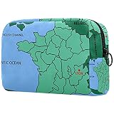Trousse de Toilette de Voyage, Voyage Cosmétique Sac Grande Capacité Organisateur pour Gymnastique Business et Vacance Plan De Lyon Ville Verte