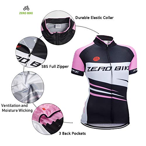 Image of Women's Short Sleeve Cycling Jersey Jacket Cycling Shirt Quick Dry Breathable Mountain Clothing Bike Top
