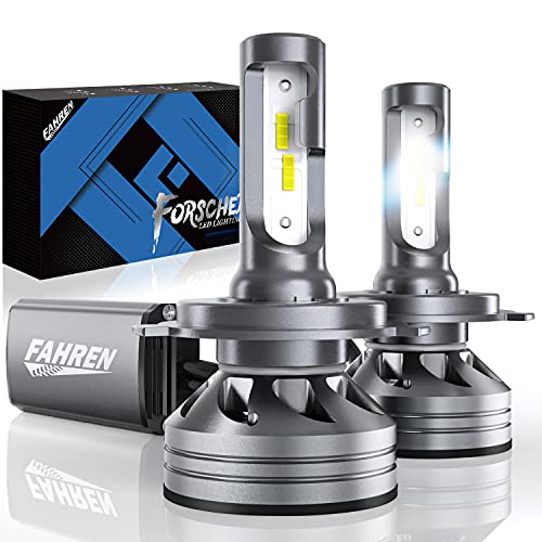 Fahren H4/9003/HB2 LED Bulb, 300% Super Bright LED Conversion Kit 6500K Cool White IP68 Waterproof, Pack of 2