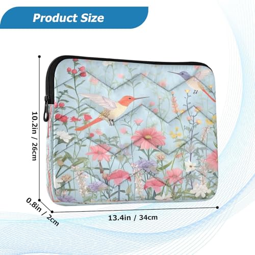 Funda para portátil diseño flores y pájaros 13-14 pulg miniatura 3