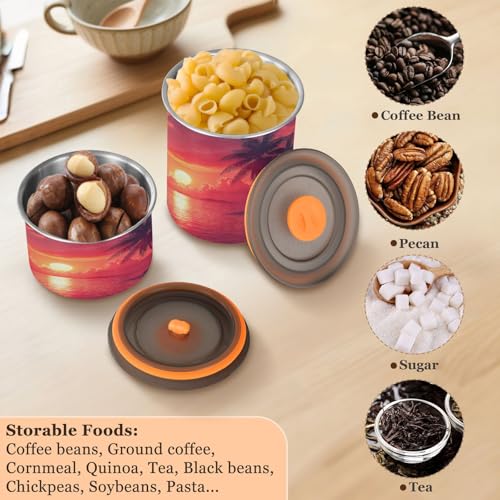 Lata para café hermética de acero inoxidable 17oz miniatura 5