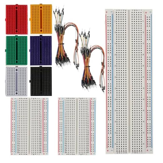 GTIWUNG Basetta Piastra Sperimentale Breadboard Kit, 9 Pezzi 170 & 400 & 830 Punti Mini Breadboard + 130 Pezzi Cavetti Jumper Filo Multicolore Wire
