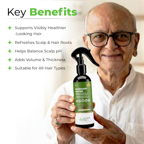 Image of Avimee Herbal Rosemary Water For Hair Growth (Pack of 2) | Mist Spray for Hairfall | Rosemary Hair Mist | Adds Shine & Helps Reduce Hairfall, Strengthens Hair | For Men & Women (200ml each)