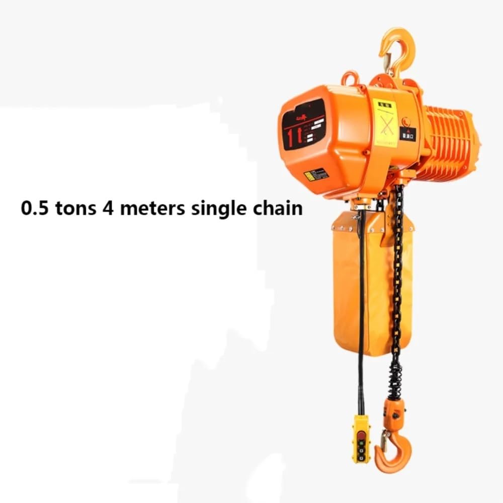 Argano elettrico 380 V/1100 W/1500 W Portatile In Testa Elettrico Paranco A Catena Gru Fissa Singola Catena Paranco Industriale Paranco A Catena di sollevamento(0.5t 4m remote)