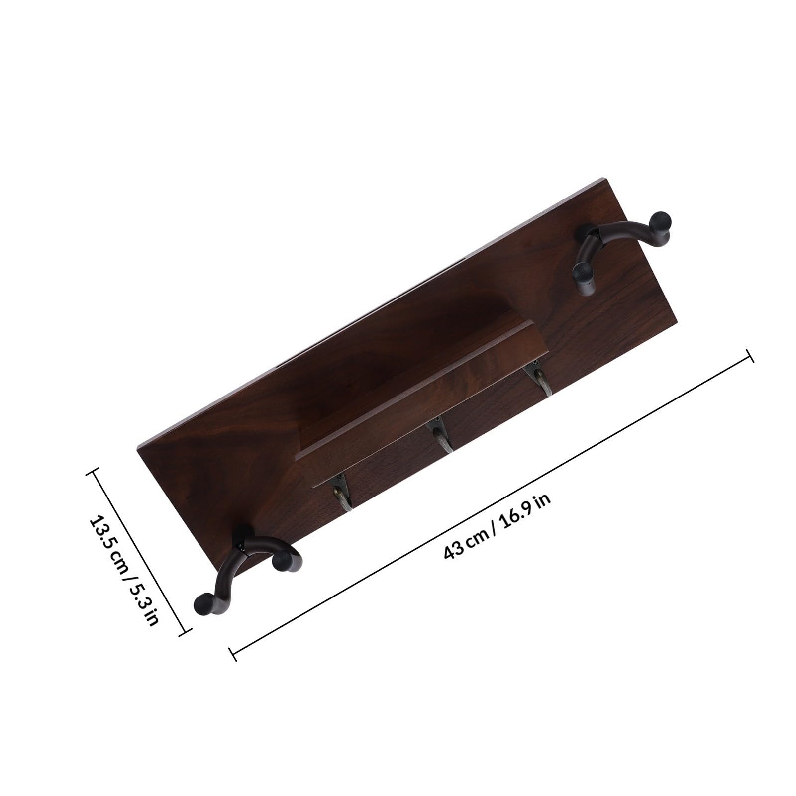 ifundom Supporto per Chitarra da Muro 4 in 1 Gancio per Chitarra Legno e Metallo per 2 Chitarre e Ukulele