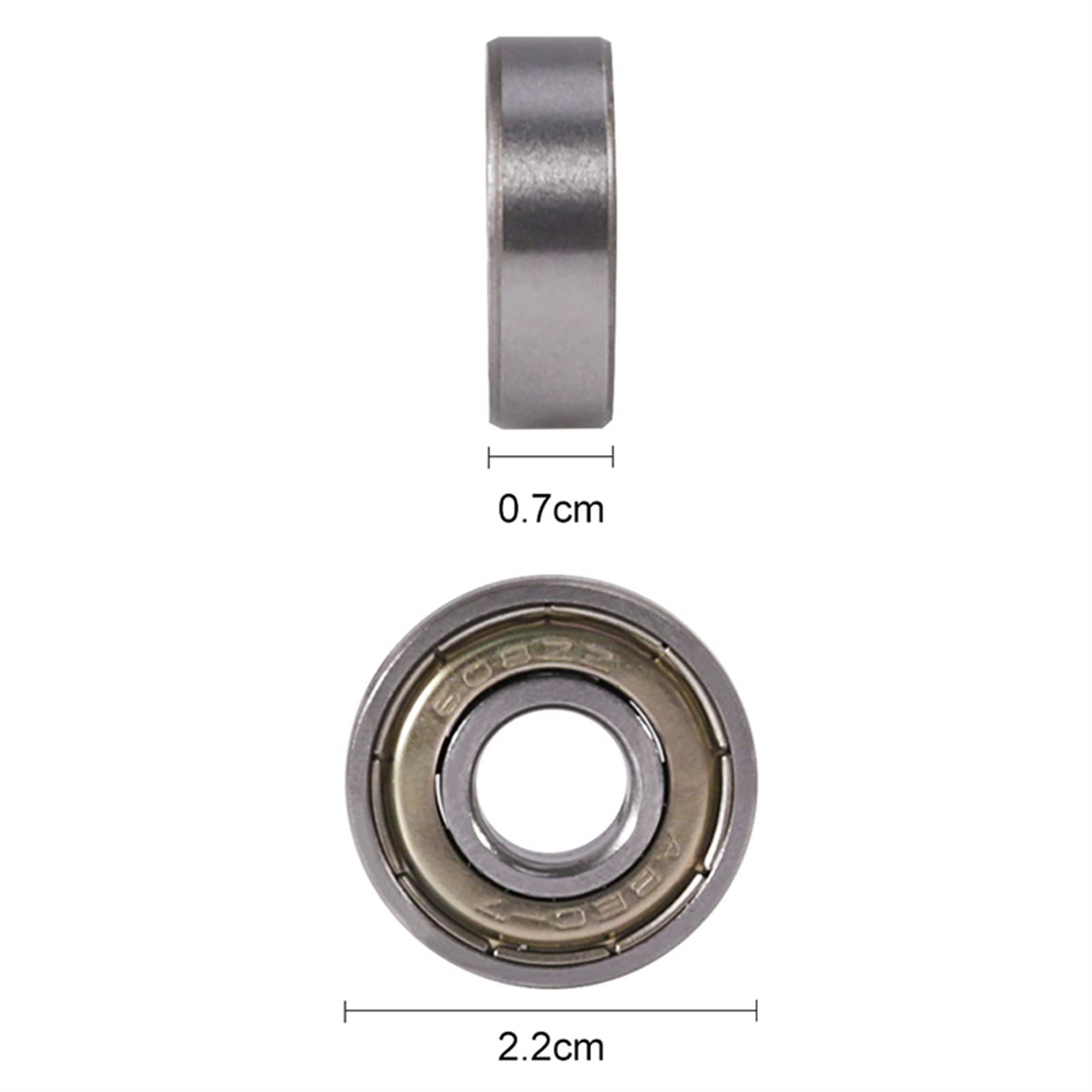 Juego de 10 rodamientos de bolas con brida (608zz, 623zz, 624zz, 625zz, 635zz, 626zz, 688zz) for impresoras 3D, cortacéspedes y proyectos de bricolaje.(626ZZ)