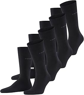 ESPRIT Men's Solid Socks Breathable Organic Sustainable Cotton Reinforced Men's Socks Skin-Friendly Durable Plain Business Everyday Multipack