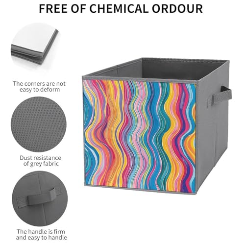 Cube de rangement pliable texturé pour optimiser vos étagères