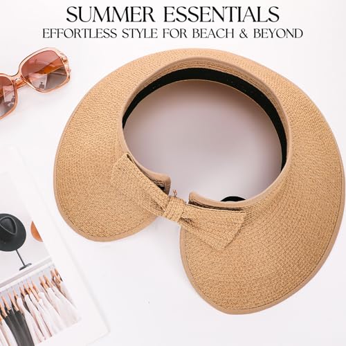 Sombrero Visera para Mujer con Ala Ancha y Moño miniatura 3