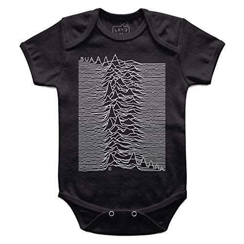 Body Bebê Joy Division Buá, Let’s Rock Baby, Preto, G