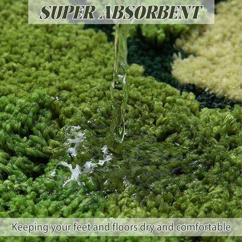 Tapete decorativo verde con diseño de musgo y patrón floral miniatura 5