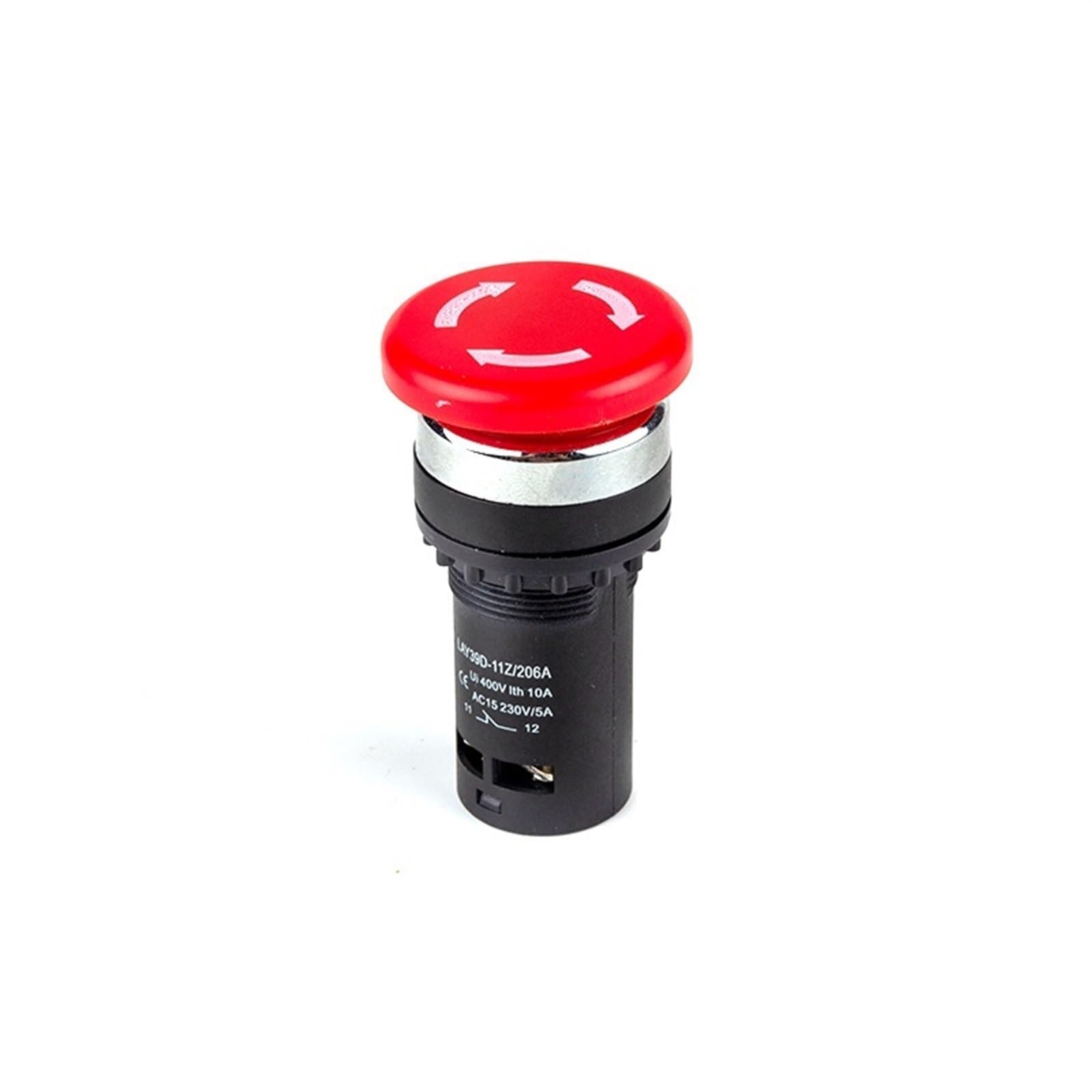 22 mm LA38-11/206A przełącznik przyciskowy przełącznik pokrętła NO/NC samoblokujący/zatrzaskowy samoblokujący/automatyczny reset/moment 1 szt. (kolor: zielony)