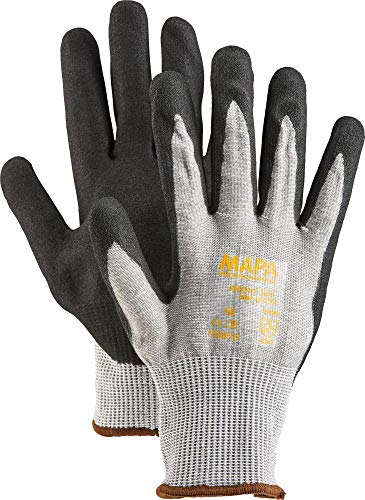 MAPA Professional KRYTECH 580, Cut Protection Gloves, Size 9, (1 Pair), grey/black, 9 (Large)