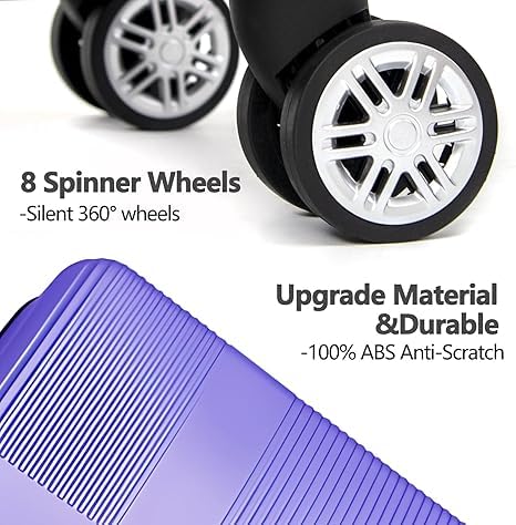 ILLUMINEW Luggage Sets with Durable Lightweight Carry-On Suitcases, Spinner Wheels, and TSA-Approved Lock3