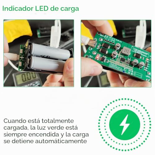 Módulo ininterrumpido UPS de 5V para solucionar cortes de energía en baterías de litio 18650 4