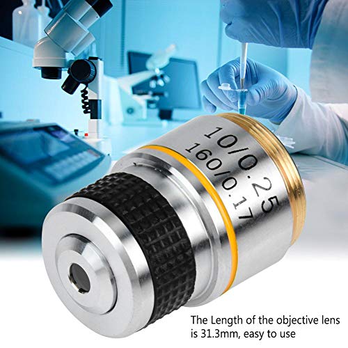 Achromatic Objectives Lens, Walfront 10X Biological Microscope Achromatic Objectives Lens 185 Conjugate Distance