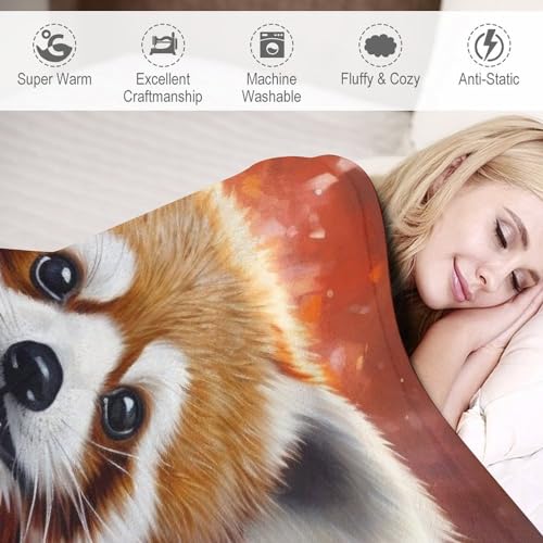 Manta panda para cama y sofá de franela suave 130 x 180 cm 6