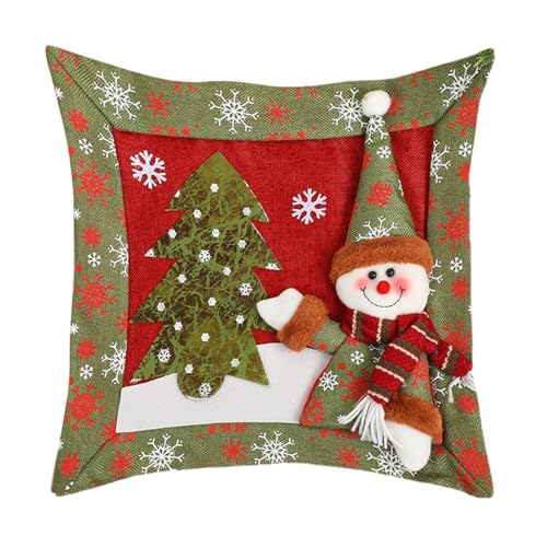 Lnhgh Kissenbezüge für Weihnachtskissen, 38 x 38 cm,...
