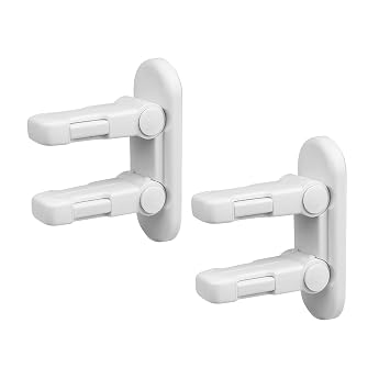 Child Proof Door Lever Lock, Door Handle Lock, Durable ABS with Adhesive Backing, Simple Install, No Tools Needed U, Pack, 2