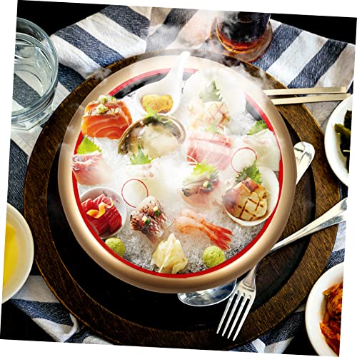 Set de platos redondos de plástico para sushi miniatura 6