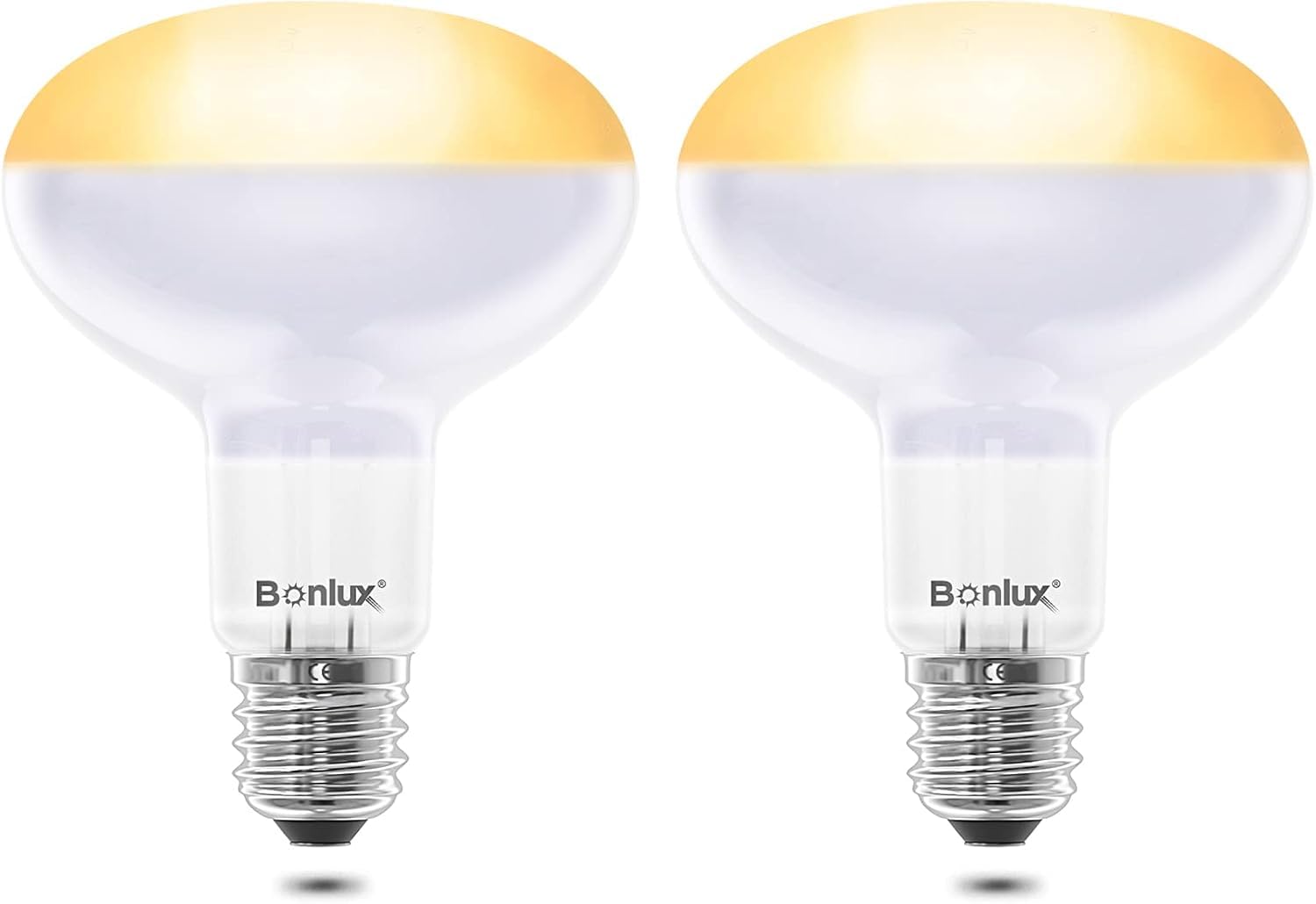 Bonlux 100W Heat Bulb for Reptiles, E27 Base Warm White Light Basking Bulb, Dimmable Reptile Heat Lamp Bulb for Reptiles, Chicks, Tortoise, Bearded Dragon, Dogs, Lizard 2Pack