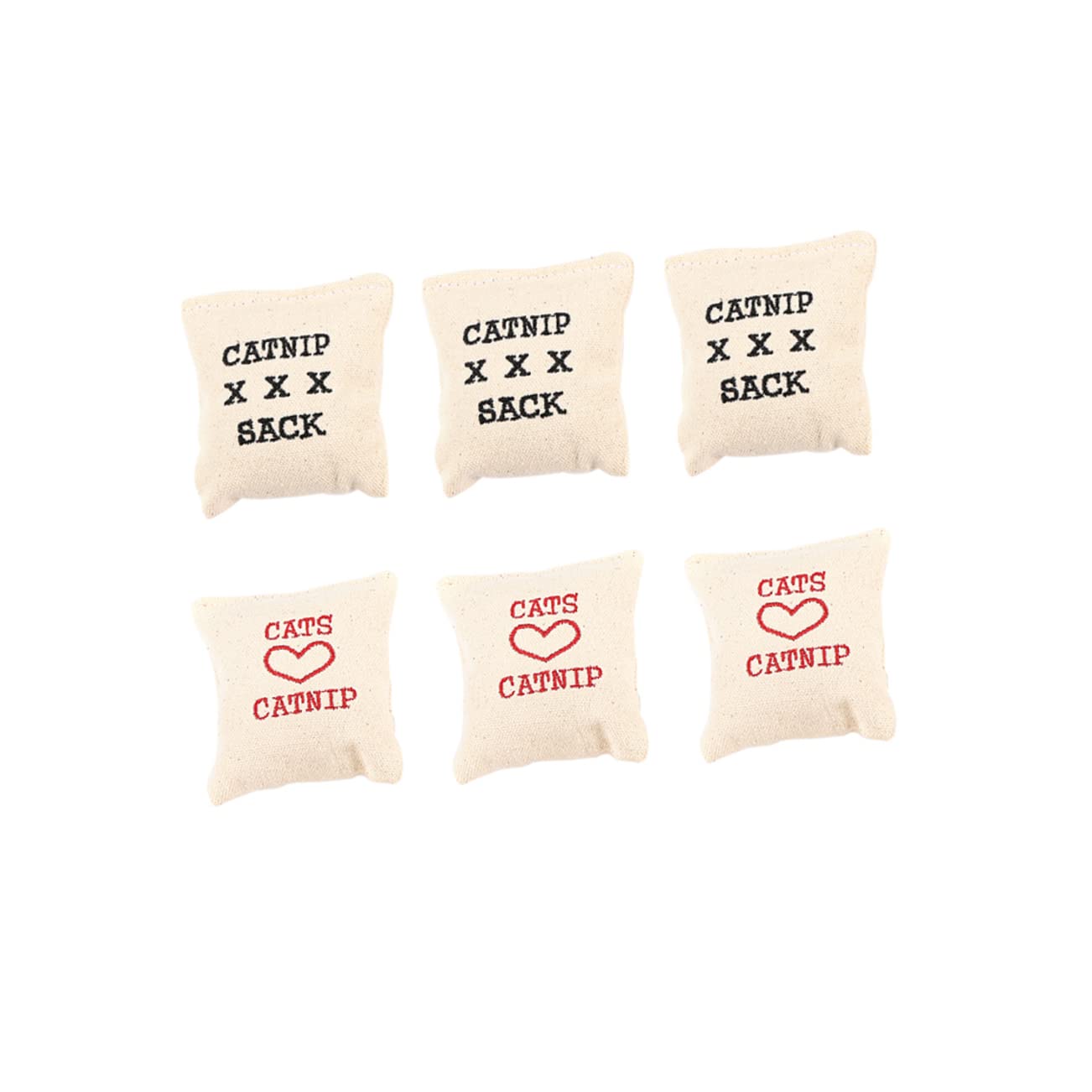 DOITOOL 30pièces Jouets pour Chat Sachets Toile avec Cataire Et Remplissage Coton Accessoires Interactifs pour Chats Plusieurs Styles