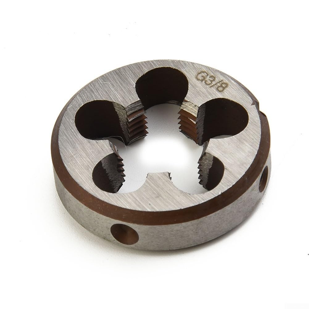 Npt Pipe Die Hex Die Carbon Steel Rethreading Die, for BSP Round Dies, G1/8 28, G1/4 19, G3/8 19, G1/2 14, G3/4 14, G1 11, Pipe Threading(G1/4-19)