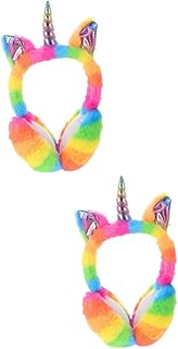 2piezas Orejeras Plegables De Unicornio Para Niñas Calentador De Oídos Suave y Accesorio Para Actividades Al Aire Invierno Diseño Adorable y Cómodo