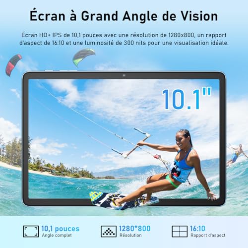 Blackview Tab60 WiFi Tablette Android 15 Tablette Taclite avec 12Go+ TF Octa Core WiFi 6 Tablette 10 Pouces 5100mAh 8MP+5MP Widevine L1 avec GMS BT5.2 - vue 3