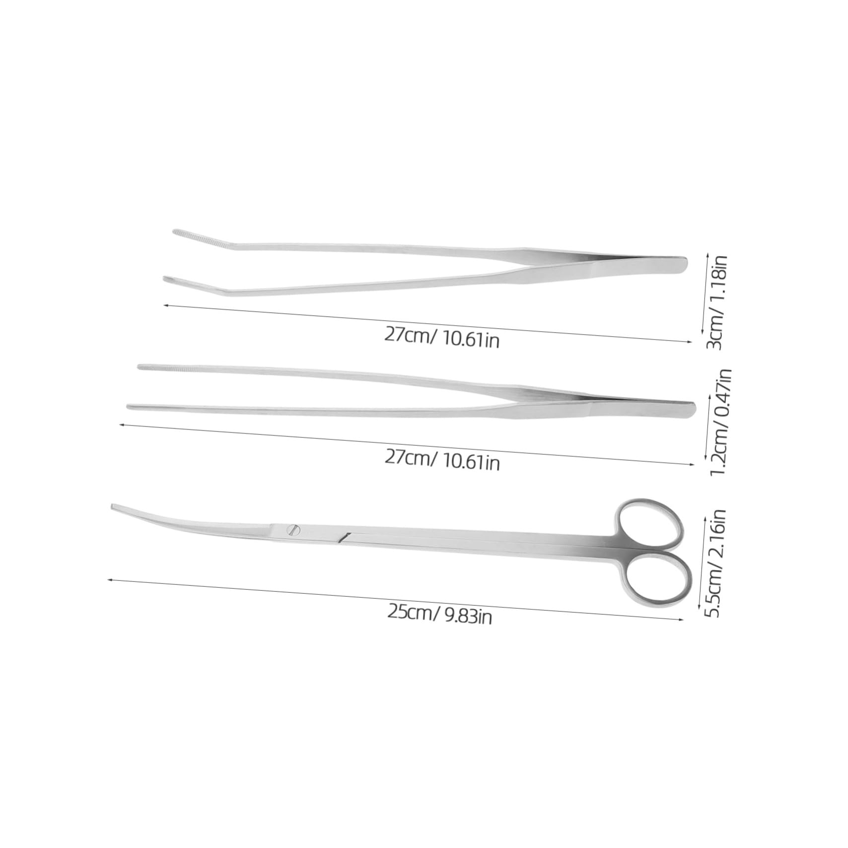 4 Ensembles Kit de Outils de Taillage pour Plantes de Outils Inoxydable pour Aquarium Pince à Épiler Ciseaux Spatule Accessoires pour Aquascaping Entretien de Réservoirs