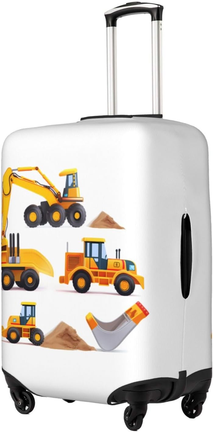 Luggage Suitcase COVER Machinery Excavator Truck and Loader(No Suitcase), S - Fits 18-21 inch luggage image 3