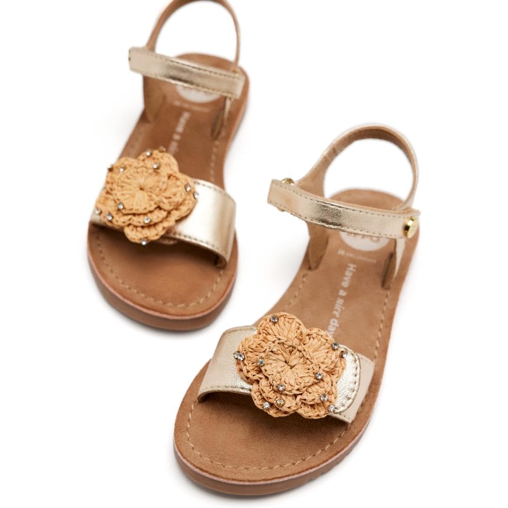 GIOSEPPO Buchanan Flat Sandal, Platinum, 3 UK