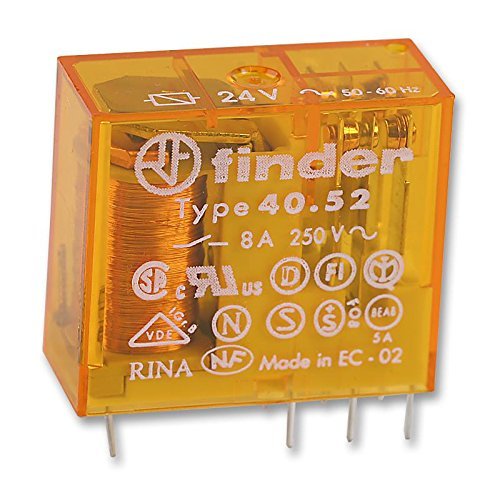 finder 40.52.8.024.0000 Relais pour Circuits imprimés 24 V/AC 8 A 2 inverseurs (RT) 1 pc(s)