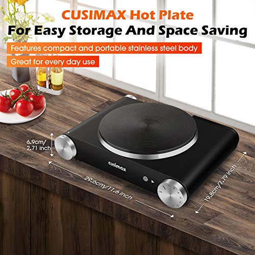 image for CUSIMAX Electric Burner Hot Plate for Cooking Cast Iron hot plates, Ad