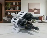 Adega de mesa suporte para garrafa vinho (Branco)