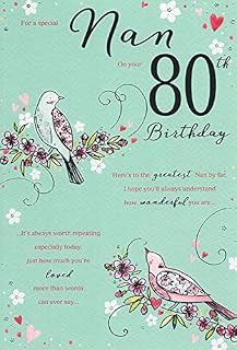 Nan 80 Birthday Card