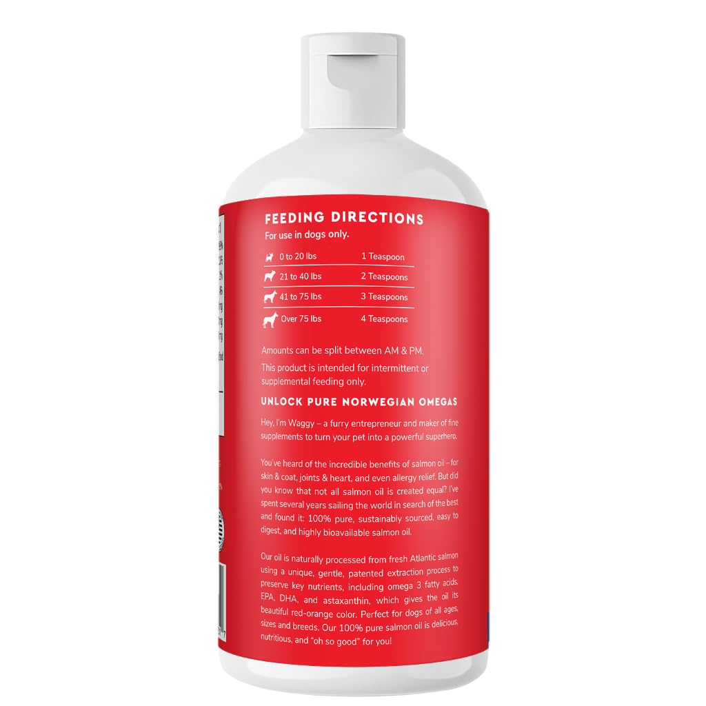 Premium Salmon Oil for Dogs – Pure Norwegian Salmon Oil High in Omega 3 EPA & DHA -Powerful Fish Oil for Dogs Skin & Coat, Hip & Joints, Allergies & Itchy Skin – Omega 3 Fish Oil for Dogs-8oz Liquid - image 6