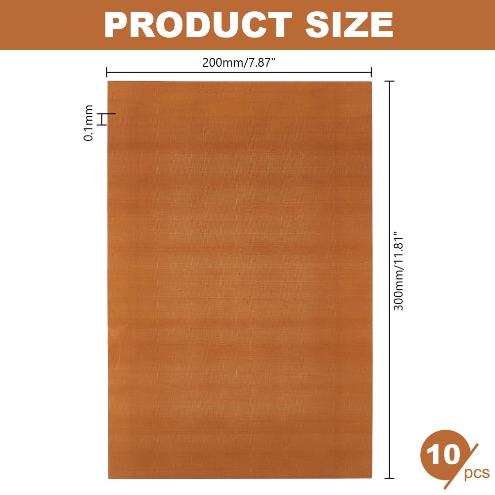 HOBBIESAY 10Pcs Clay Oven Work Mat Avoid Slip Mat Polymer Clay Mats Bake Tool Oven Liners for DIY Crafts Projects 30x20cm/11.81x7.87 Inch