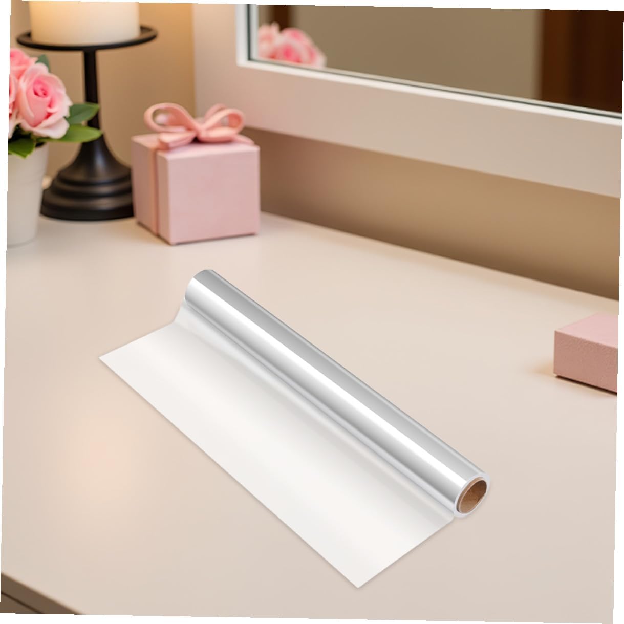 FUOYLOO Cellophane Packaging Roll 50cm X 50m Thick Wrapping Paper for Flower Bouquet Wrapping Seasonal Celebrations