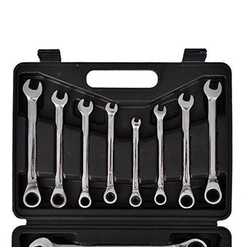 ARKEM Ratchet Wrench Set 12 pcs,Ratchet Spanner Set 12pcs Metric Flexible Combination Wrench with Gear Ring Open-end Box-end Flex Flexi Head DIY Hand Tools Kit - Image 7