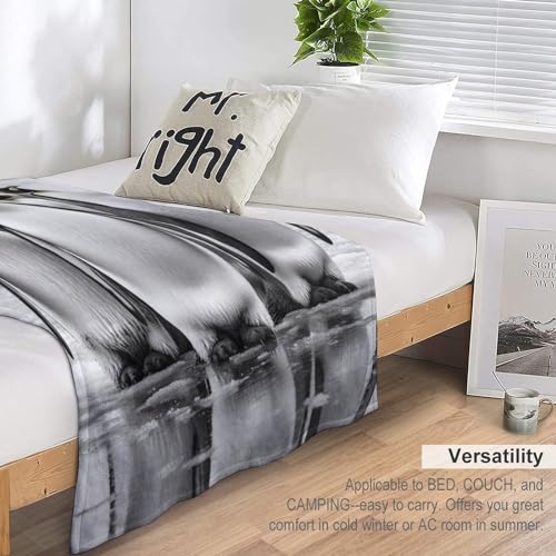 Couverture pingouin impression 3D linge de lit couvre-lit polaire - 6