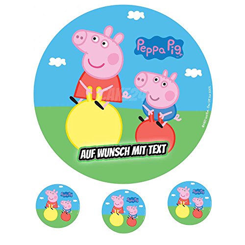 Tortenaufleger Geburtstag Tortenbild Zuckerbild Oblate Motiv: Peppa Pig 03 (Oblatenpapier) Cover