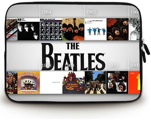 HUADO New Style the beatles music(2) Laptop Sleeve Portable Laptop Carrying Bag Twin Sides Patterns Waterproof Canvas Fabric Case for 12 12.5 Inch Laptop