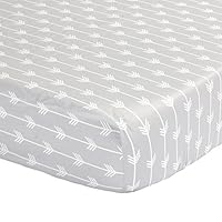Algopix Similar Product 8 - Grey Cloud Print Fitted Crib Sheet 