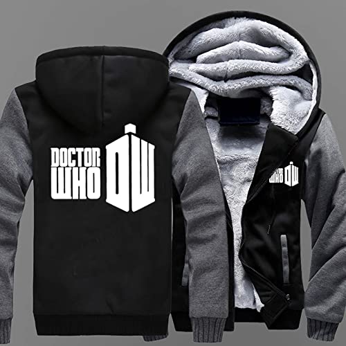 Chaqueta De Forro Polar con Cremallera para Hombre para Doctor W.h.o Print Sudadera con Capucha...