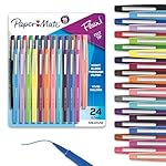 Paper Mate Felt Tip Pens, Flair Marker Pens, Medium Point, Assorted, 24 Count - Home, Office, Back to School, Teacher Supplies