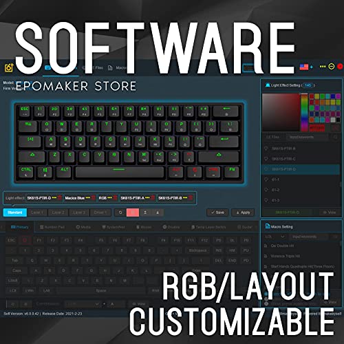 image for EPOMAKER SKYLOONG SK61 61 Keys 60% Hot Swappable Programmable Mechanic