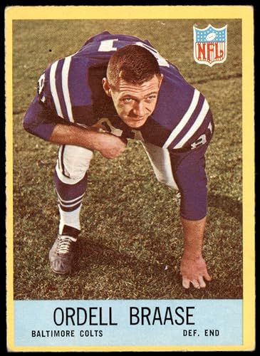 1967 Philadelphia # 16 Ordell Braase Baltimore Colts (Football Card) GOOD Colts South Dakota