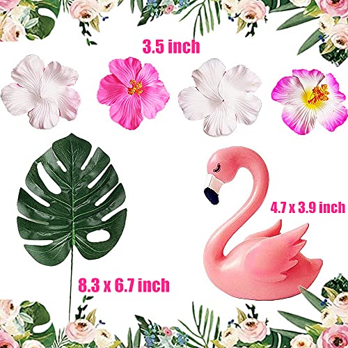 Jevenis 4 Pcs Big Flamingo Cake Toppers Flamingo Birthday Cake Decoration Flamingo Cake Decorations For Tropical Hawaiian Luau Themed Party Supplies #TOP5