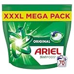 Ariel All-in-1 PODS®, Washing Liquid Laundry Detergent Capsules 70 Washes, Original, Outstanding Stain Removal In 1 Wash, Brrrilliant In Cold & Short